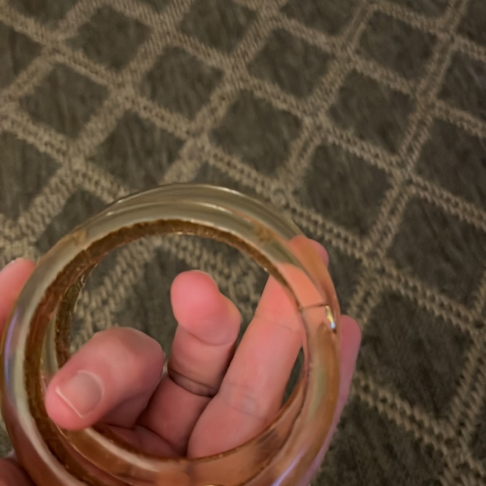 Fun Gold Sparkle Bangle Stackable Bracelets - image 3